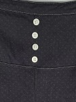 Vorschaubild 2 von A-Linienrock Damen Gr. 34/XS Schwarz Baumwolle Gepunktet Vintage