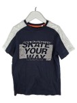 Vorschaubild 1 von T-Shirt Kinder Blau Gr. 134 Baumwolle Schriftzug Streetwear Kurzarm