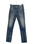 Vorschaubild 1 von Ripped Jeans Damen Blau Gr. W24/32/XXS Baumwolle Uni Casual 35 cm Knopf