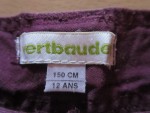 Vorschaubild 1 von Cargohose Kinder Gr. 152 Lila Baumwolle Uni Casual Freizeit 31 cm