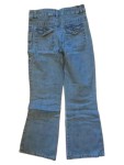 Vorschaubild 2 von Bootcut Jeans Kinder Blau Gr. 158 Baumwolle Uni Casual Freizeit Knopf L28