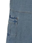 Vorschaubild 2 von Cargo Shorts Kinder Gr. 164 Blau Baumwolle Uni Casual Freizeit Capri