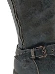 Vorschaubild 2 von Damen Stiefel Gr. 40 Grau Leder Reißverschluss Schnalle