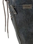 Vorschaubild 3 von Damen Stiefel Gr. 40 Grau Leder Reißverschluss Schnalle