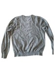 Vorschaubild 4 von Pullover Herren Grau Gr. 50/M Baumwolle Meliert Langarm