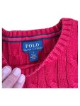 Vorschaubild 4 von Kinder Pullover Zopfstrick Rot Gr. 128 Baumwolle