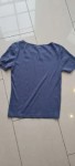 Vorschaubild 2 von Damen T-Shirt Blau Gr. S Rippstrick Basic Logo Kurzarm