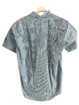 Vorschaubild 2 von Freizeithemd Herren Blau Gr. 50/M Baumwolle Gestreift Casual 57 cm