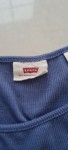 Vorschaubild 7 von Damen T-Shirt Blau Gr. S Rippstrick Basic Logo Kurzarm