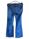 Vorschaubild 3 von Bootcut Damen Blau Gr. W28/36/S Baumwolle Uni Casual L32