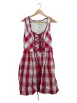 Vorschaubild 1 von Dirndl Trachtenkleid Gr. 40 Rosa Kariert Baumwolle