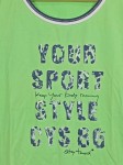 Vorschaubild 2 von Sportshirt Damen Grün Gr. 46/3XL Baumwolle Schriftzug Sportlich Ärmellos