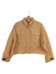 Vorschaubild 1 von Trainingsjacke Damen Beige Gr. 36/S Polyester Logo-Print Sportlich Langarm