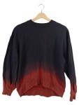 Vorschaubild 1 von Damen Pullover Sweatshirt Ombre Farbverlauf Schwarz Rot Gr. XS