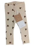Vorschaubild 1 von Baby Leggings Herzen Gr. 56 Beige Bio-Baumwolle NEU