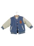 Vorschaubild 1 von Bomberjacke Kinder Gr. 80 Blau Polyamid Uni Preppy Freizeit Alltag
