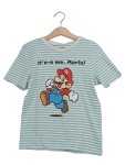 Vorschaubild 1 von Fanshirt It's-a me Mario Kinder T-Shirt Gr. 128 Blau gestreift