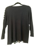 Vorschaubild 2 von Langarmshirt Damen Gr. 40/L Mehrfarbig Baumwolle Gestreift Casual 3/4-Arm