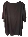 Vorschaubild 2 von T-Shirt Damen Schwarz Gr. 44/XXL Polyester Uni Elegant Kurzarm