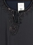 Vorschaubild 3 von T-Shirt Damen Schwarz Gr. 44/XXL Polyester Uni Elegant Kurzarm