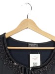 Vorschaubild 5 von T-Shirt Damen Schwarz Gr. 44/XXL Polyester Uni Elegant Kurzarm
