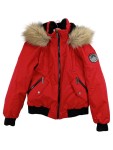 Vorschaubild 4 von Bomberjacke Damen Gr. 42/XL Rot Fellkapuze Winterjacke