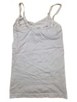 Vorschaubild 2 von Unterhemd Damen Weiß Gr. L Polyamid Uni Basic Ärmellos Alltag Spitze