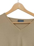 Vorschaubild 2 von Pullover Herren Beige Gr. 52/L Wolle Merino Uni Klassisch Langarm