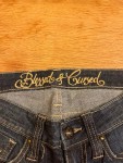 Vorschaubild 2 von Bootcut Jeans Damen Blau Gr. W28/36/S Baumwolle Uni Vintage L31
