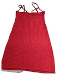 Vorschaubild 2 von Damen Nachthemd Rot Gepunktet Spitze Gr. S Romantisch