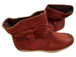 Vorschaubild 5 von Damen Stiefelette Rot Leder Gr. 39,5 Slouch Boots