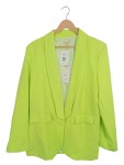 Vorschaubild 1 von Blazer Damen Gelb Gr. 44/XXL Polyester Uni Modern Langarm