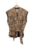 Vorschaubild 1 von Damen Weste Gr. L Jacquard Bindegürtel Elegant Mehrfarbig