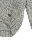 Vorschaubild 3 von Damen Pullover Gr. M Grau Meliert Baumwolle Lochmuster