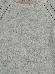Vorschaubild 5 von Damen Pullover Gr. M Grau Meliert Baumwolle Lochmuster