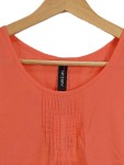 Vorschaubild 3 von Damen Top Gr. 34/XS Orange Blumenstickerei Baumwolle