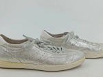 Vorschaubild 2 von Damen Sneaker Low Silber Metallic Gr. 40 Leder Schnürung