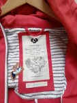 Vorschaubild 5 von Regenjacke Damen Rot Gr. 40/L Polyester Baumwolle Uni Casual Langarm
