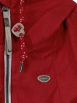 Vorschaubild 3 von Regenjacke Damen Rot Gr. 40/L Polyester Baumwolle Uni Casual Langarm