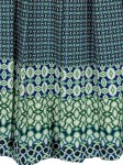 Vorschaubild 3 von Damen Faltenrock Gr. 36/S Blau Grün Geometrisch Midi