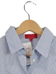 Vorschaubild 2 von Hemdbluse Damen Gr. 38/M Blau Baumwolle Kariert Business Langarm Büro Knopf