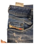Vorschaubild 2 von Ripped Jeans Herren Blau Gr. W31/48/M Baumwolle Uni Casual 43 cm Knopf