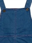 Vorschaubild 2 von Jeanskleid Kinder Gr. 80 Blau Baumwolle Uni Casual Alltag Knopf