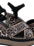 Vorschaubild 2 von Plateausandalen Damen Gr. 41 Mehrfarbig Textil Schnalle 13 cm Animal-Print