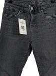 Vorschaubild 3 von Skinny Jeans Mädchen 140 Grau Nieten Strass Baumwolle Alltag L23