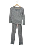 Vorschaubild 1 von Schlafanzug Damen Gr. 38/M Grau Baumwolle Polyester Elasthan Feminin