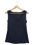 Vorschaubild 1 von Unterhemd Damen Schwarz Gr. L Baumwolle Uni Basic Ärmellos Alltag