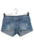 Vorschaubild 1 von DC Damen Jeans Shorts Gr. W27/36 Blau Denim Used Look