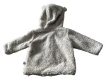 Vorschaubild 3 von Baby Fleecejacke Teddyjacke Gr. 62 Grau Kapuze Ohren