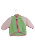 Vorschaubild 1 von Fleecejacke Baby Gr. 62 Kapuze Grün Rosa Reißverschluss